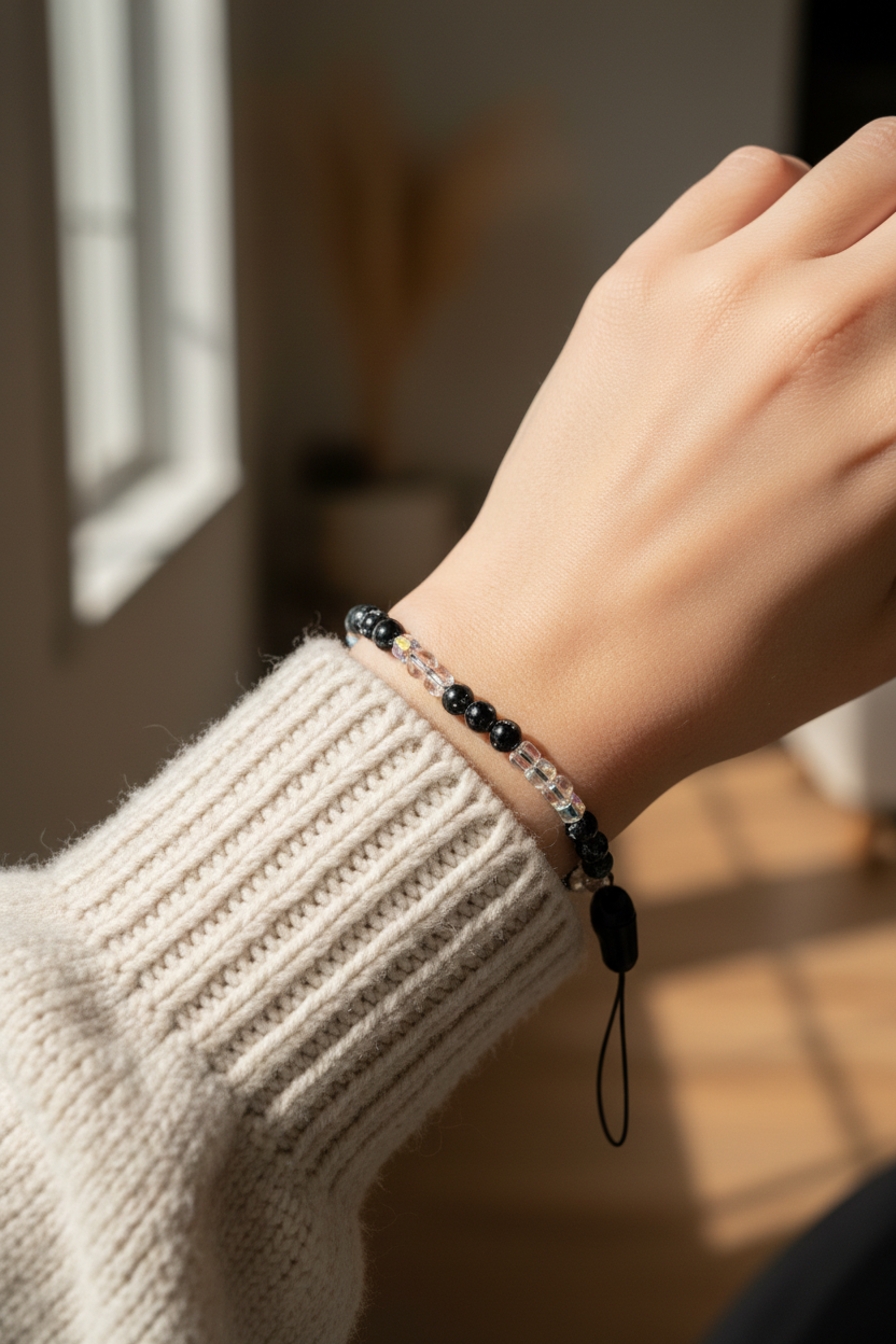 Black Onyx & Crystal - Lifestyle Wrist Shot