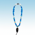 Skull Beaded Phone Wristlet - Blue & White | CHARM ON CALL
