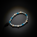 Marble & Turquoise Beaded Phone Wristlet