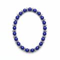 Royal Blue & Silver Beaded Phone Wristlet