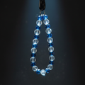 Sapphire & Clear Crystal Beaded Phone Wristlet