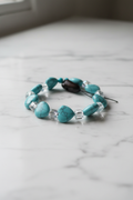 Turquoise Heart Bead Bracelet